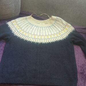 ! Women's Black Sweater with Yellow Accents